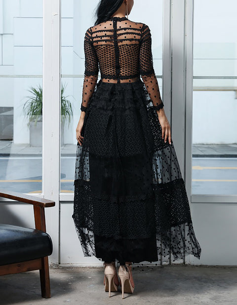 Sexy Long Sleeve  A-line Dress