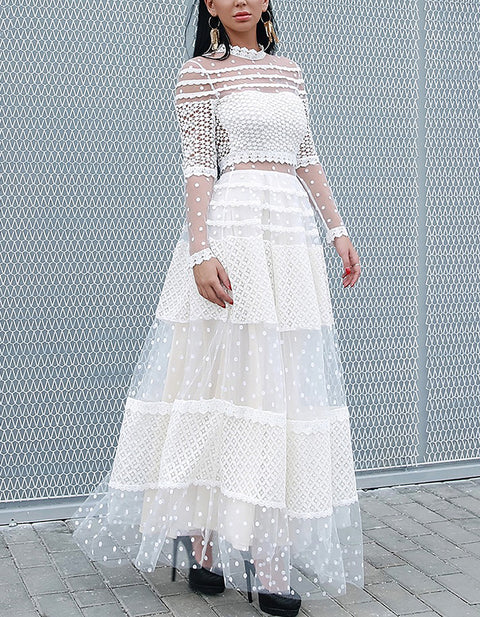 Sexy Long Sleeve  A-line Dress