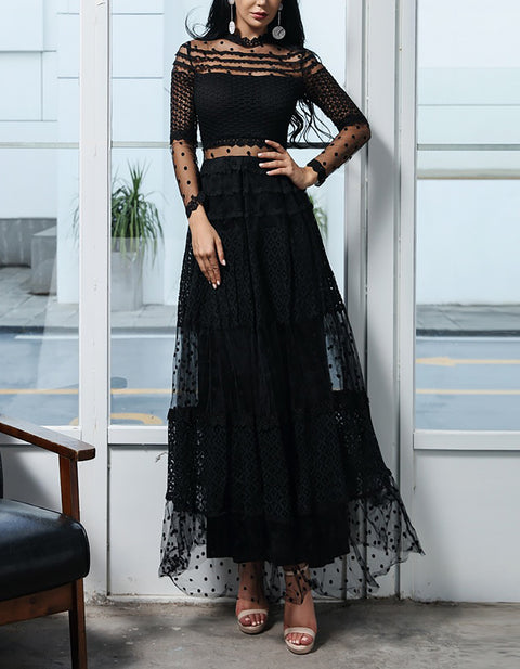 Sexy Long Sleeve  A-line Dress