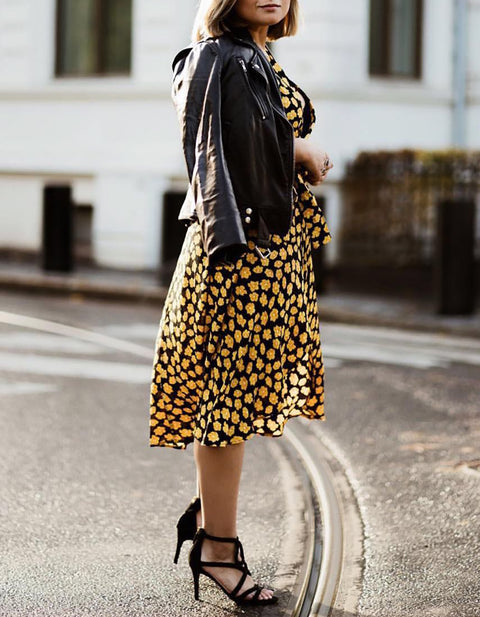 Piper Asymmetrical Floral Midi Dress